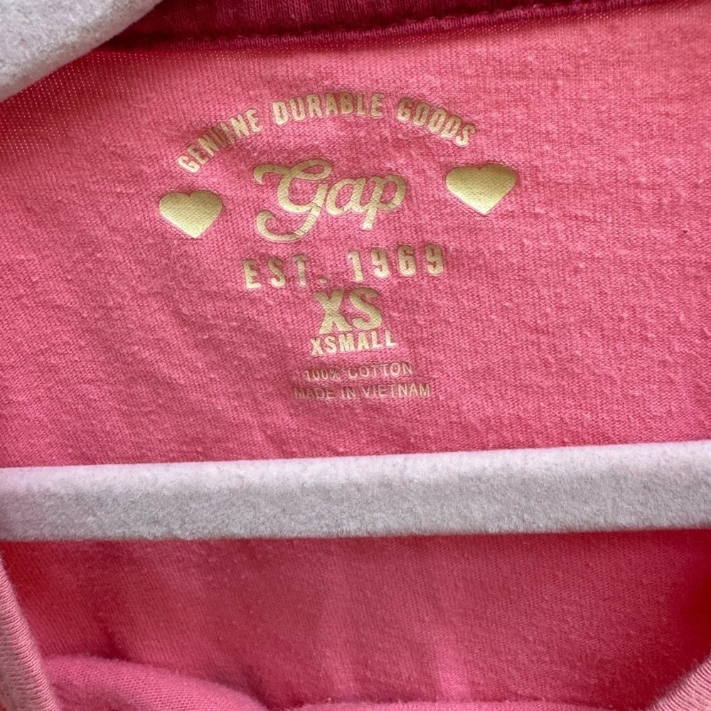 GAP XS 4T Girls Pink Short Sleeve Academy Gymnastics Tee Shirt
